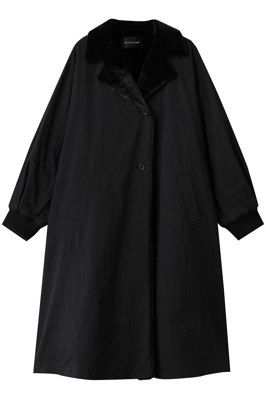 mizuiro ind back boa coat コート (black, F) ミズイロインド ELLE SHOP