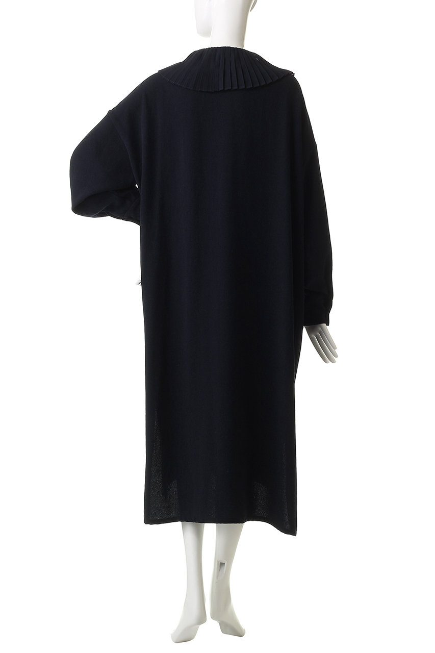 mizuiro ind(ミズイロインド)｜プリーツカラーワンピース/navy の通販