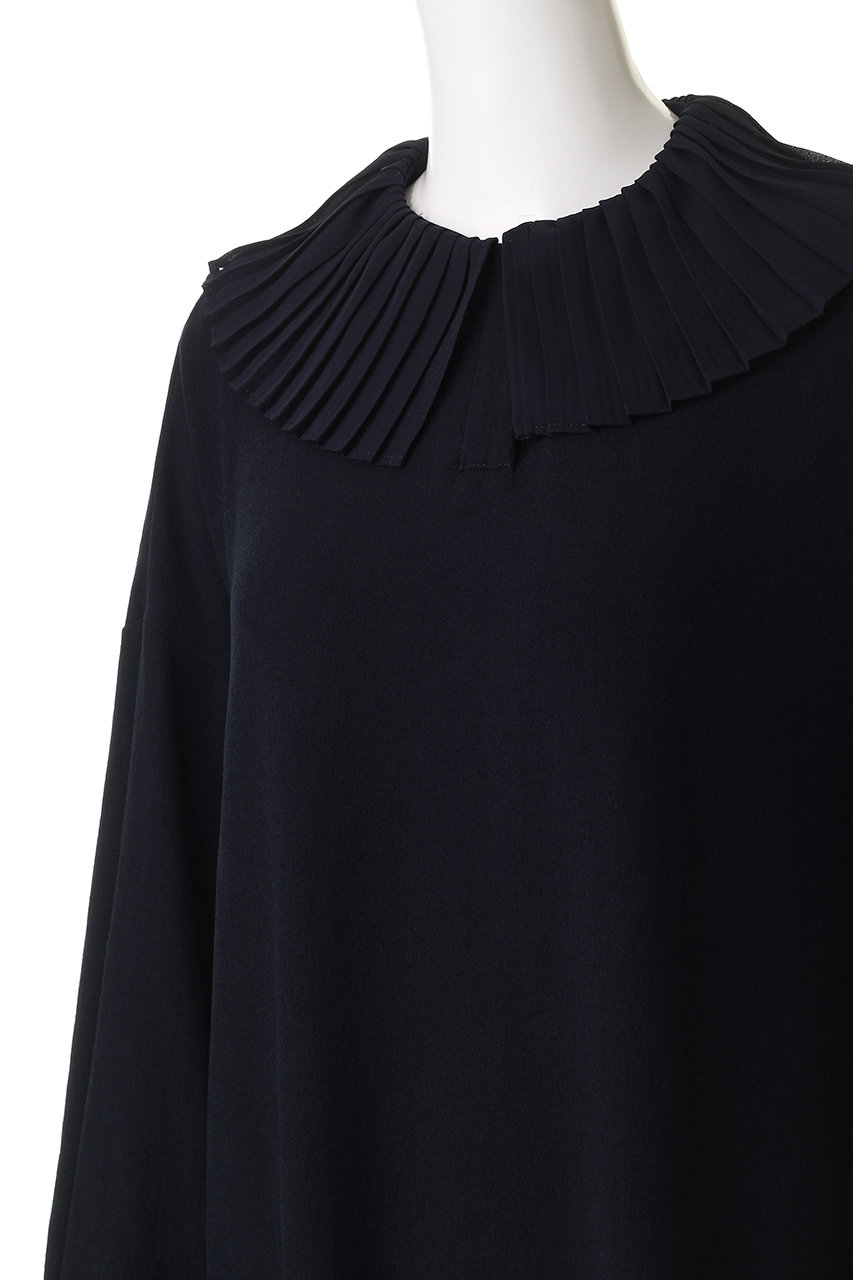 mizuiro ind プリーツカラーワンピース 黒 mizuiro ind プリーツカラーワンピース | mizuiro ind