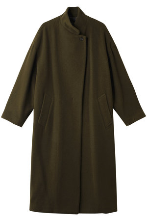 ミズイロインド/mizuiro indのウールブレンドスタンドカラーコート(110900/110903)