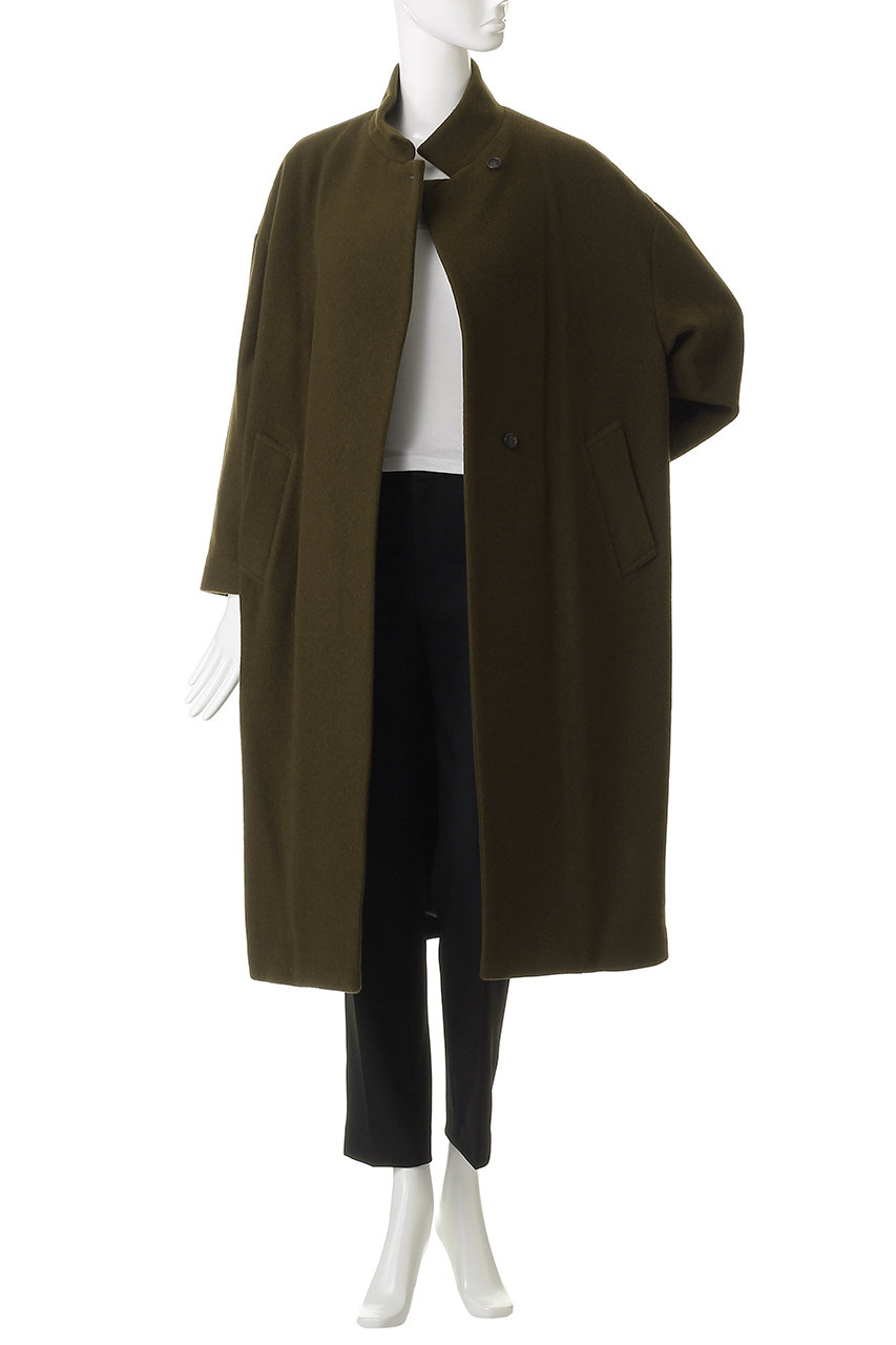mizuiro ind(ミズイロインド)｜wool blend stand collar CT コート