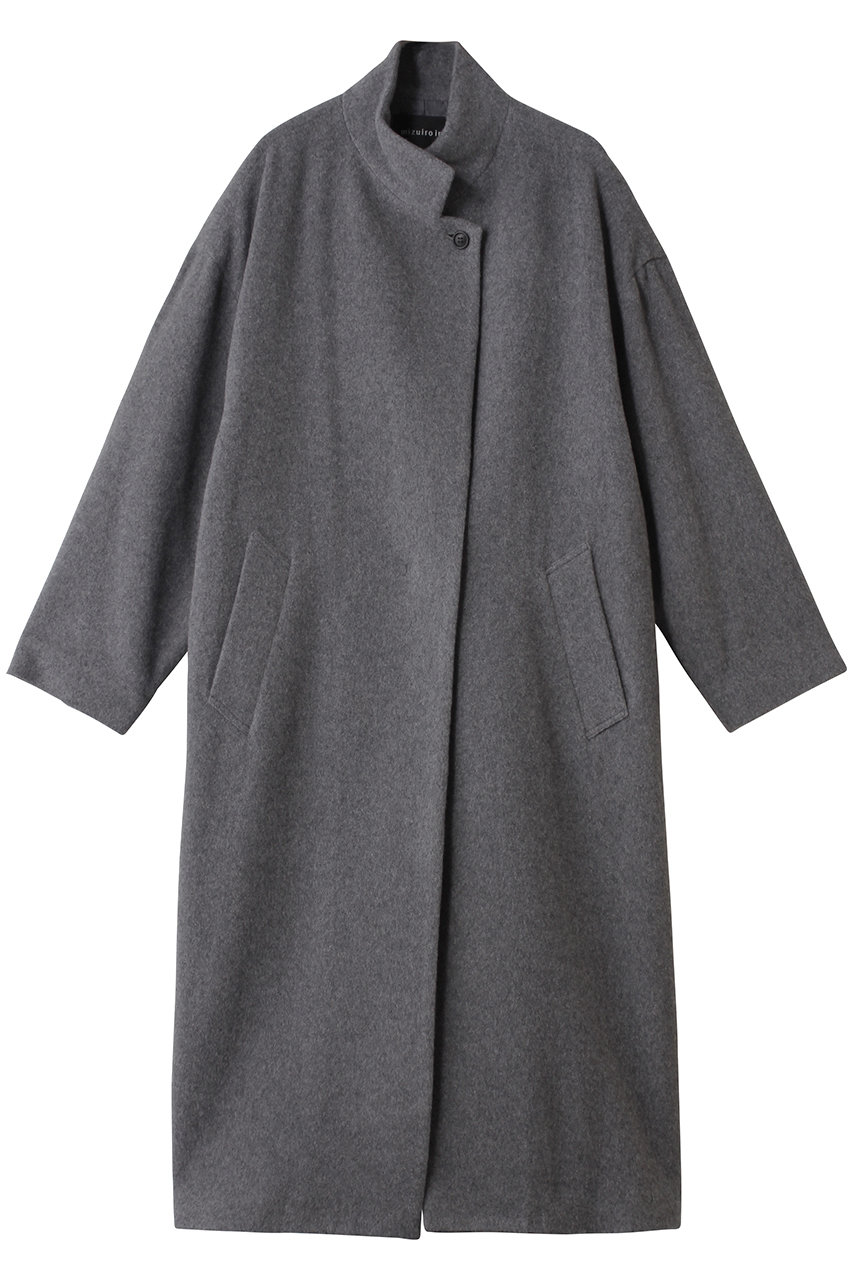 mizuiro ind wool blend stand collar CT コート (c.gray, F) ミズイロインド ELLE SHOP mizuiro ind wool blend stand collar CT コート (c.gray, F) ミズイロインド ELLE SHOP