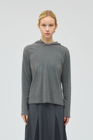 ミズイロインド/mizuiro indのスリーレイヤードフード付きプルオーバー(110100/110105)