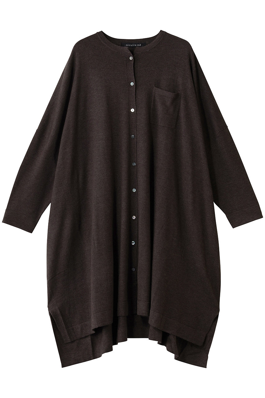 mizuiro ind HG stand collar OP ワンピース (d.brown, F) ミズイロインド ELLE SHOP mizuiro ind HG stand collar OP ワンピース (d.brown, F) ミズイロインド ELLE SHOP