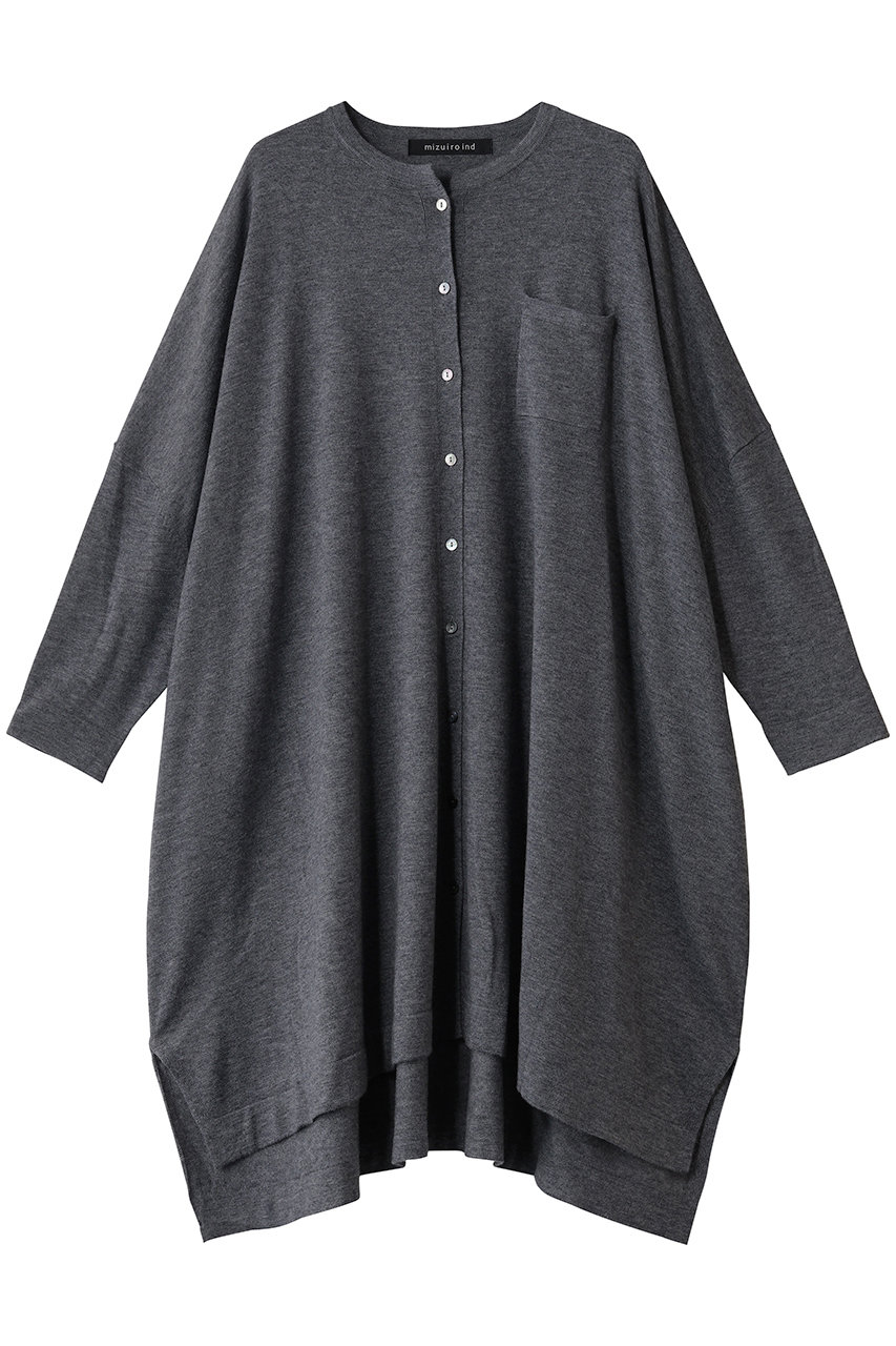 mizuiro ind HG stand collar OP ワンピース (gray, F) ミズイロインド ELLE SHOP mizuiro ind HG stand collar OP ワンピース (gray, F) ミズイロインド ELLE SHOP