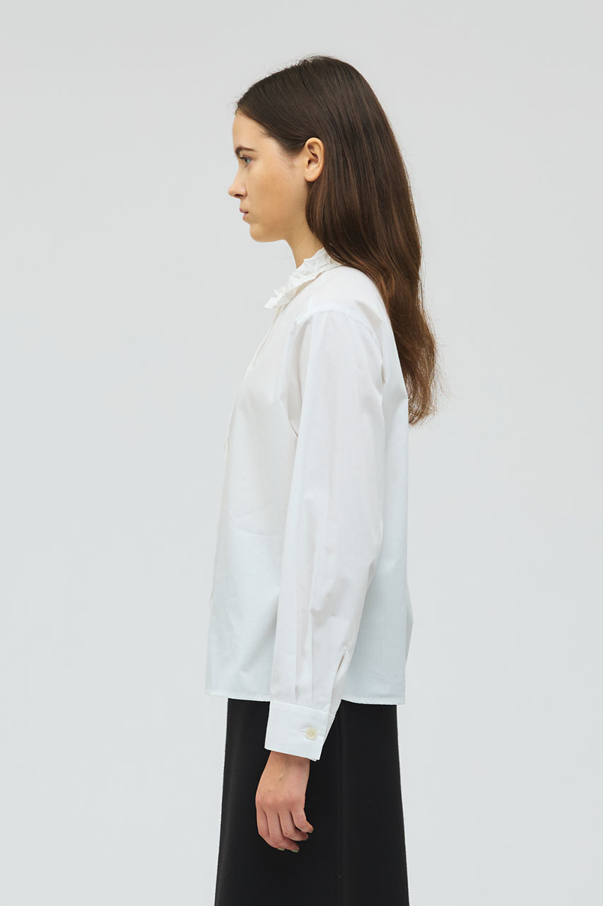 mizuiro ind(ミズイロインド)｜ワッシャーカラーシャツ/off white の
