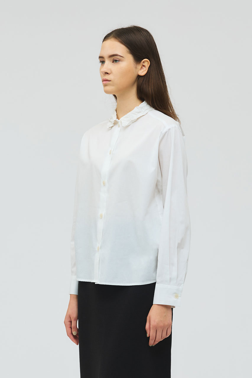 mizuiro ind(ミズイロインド)｜ワッシャーカラーシャツ/off white の