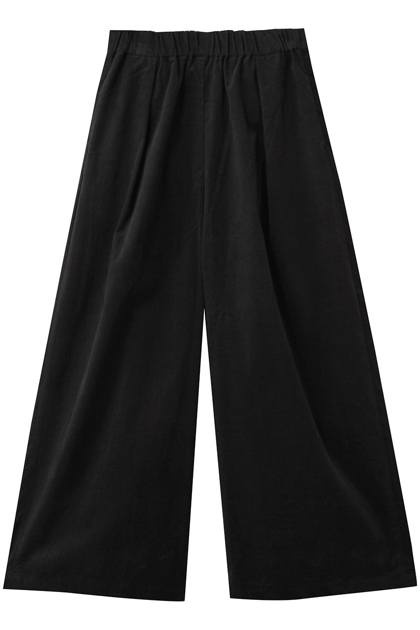 mizuiro ind corduroy tuck wide PT パンツ (blackA, F) ミズイロインド ELLE SHOP mizuiro ind corduroy tuck wide PT パンツ (blackA, F) ミズイロインド ELLE SHOP