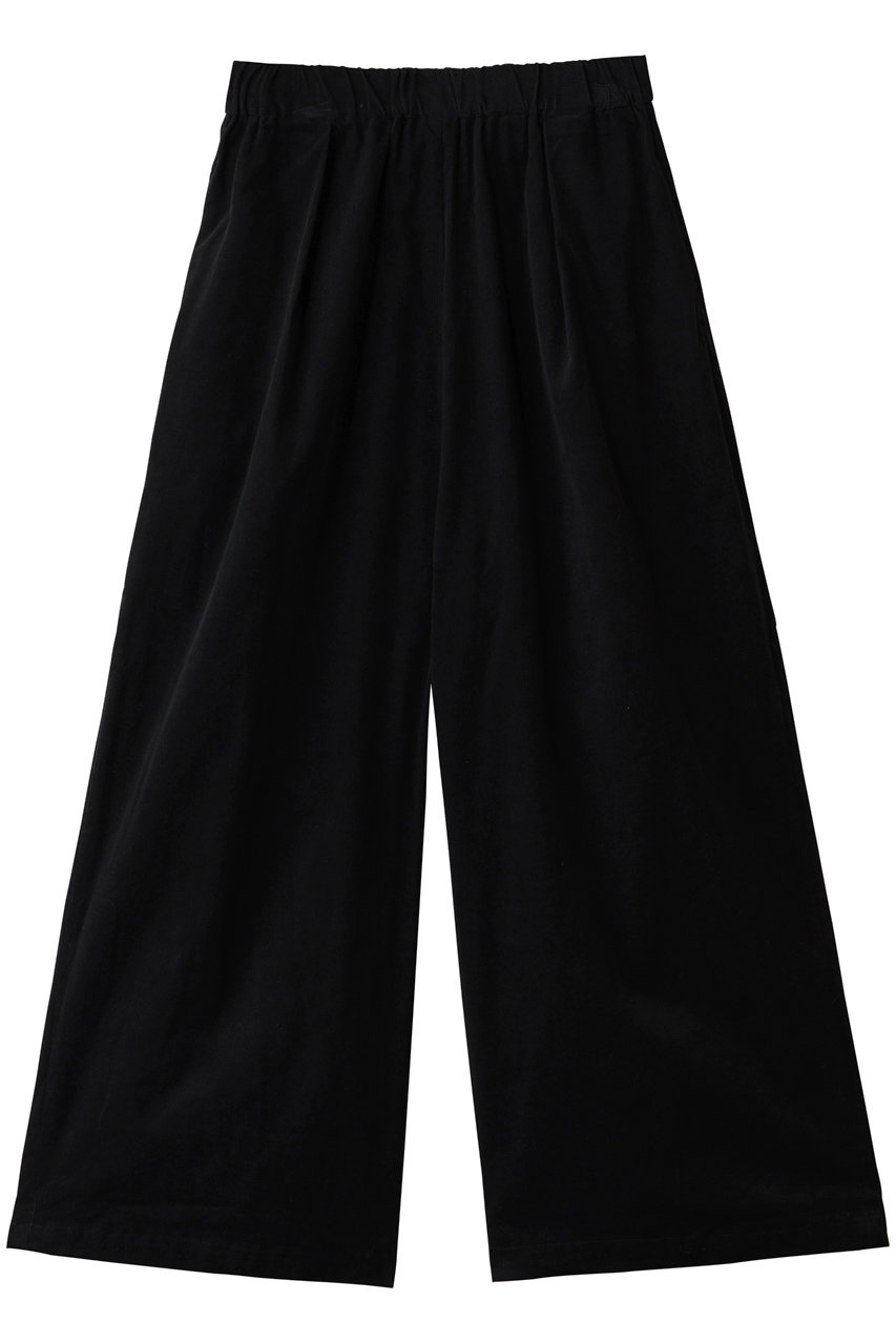 mizuiro ind corduroy tuck wide PT パンツ (black, F) ミズイロインド ELLE SHOP mizuiro ind corduroy tuck wide PT パンツ (black, F) ミズイロインド ELLE SHOP