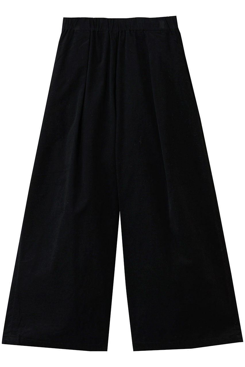 ミズイロインド/mizuiro indのコーデュロイタックワイドパンツ(blackB/4-260067)