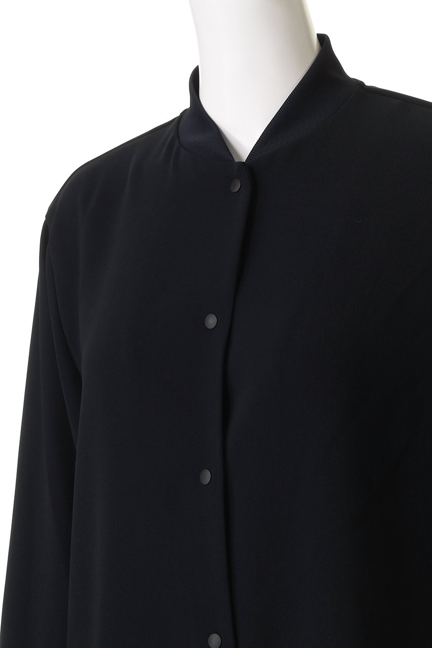 mizuiro ind(ミズイロインド)｜ブルゾンライクシャツ/navy の通販