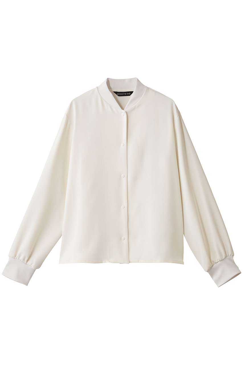 mizuiro ind blouson like shirt シャツ (off white, F) ミズイロインド ELLE SHOP mizuiro ind blouson like shirt シャツ (off white, F) ミズイロインド ELLE SHOP