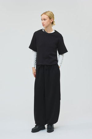 ミズイロインド/mizuiro indのdrawstring hem PT パンツ(110600/110601)