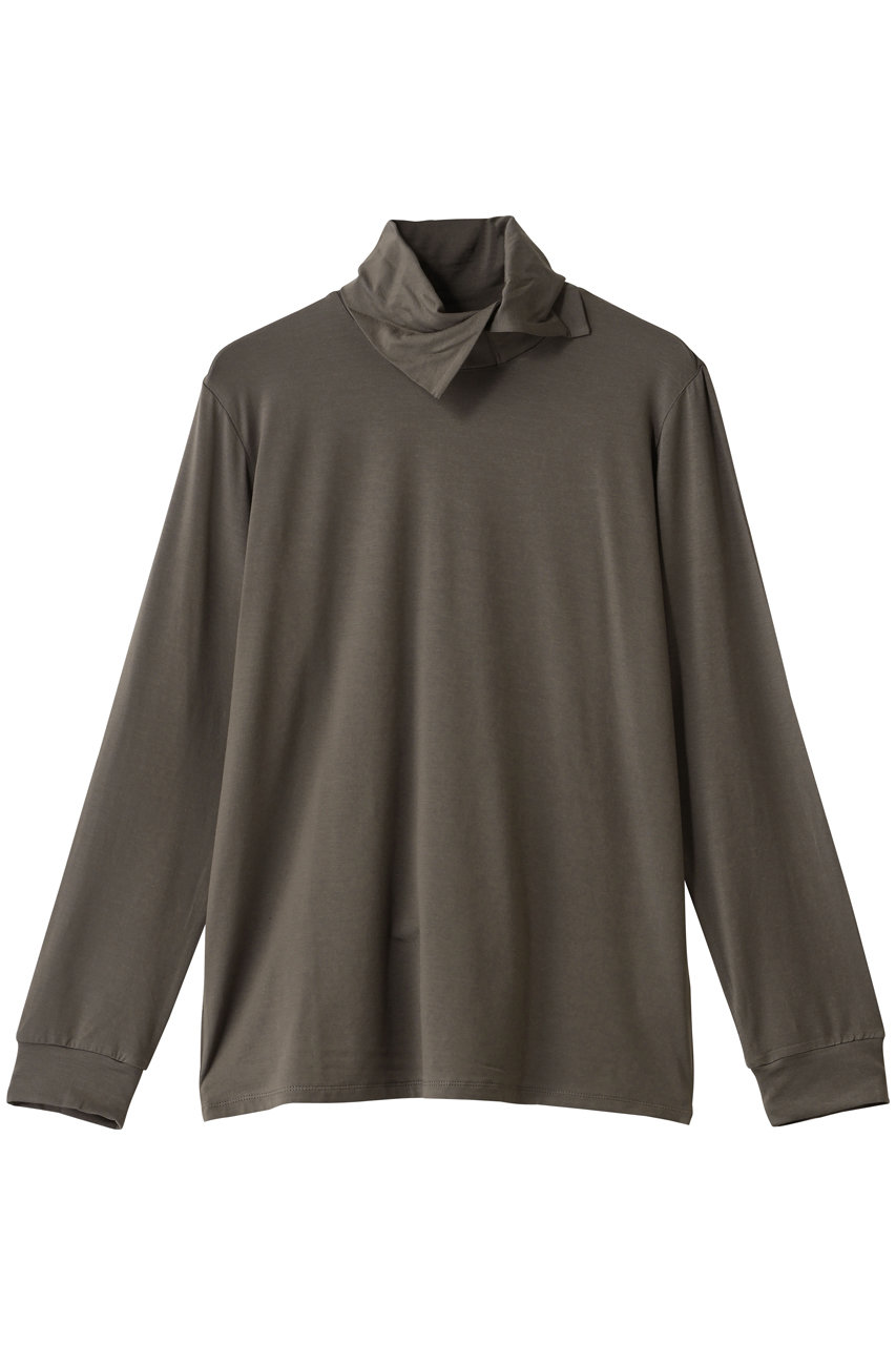 mizuiro ind asymmetry shirt P/O プルオーバー (beige, F) ミズイロインド ELLE SHOP