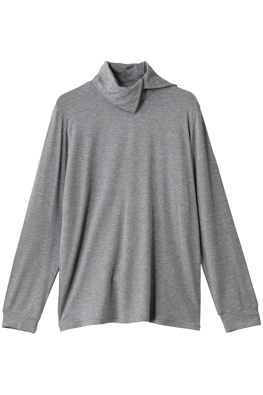 mizuiro ind asymmetry shirt P/O プルオーバー (gray, F) ミズイロインド ELLE SHOP