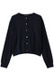 クルーネックショートカーディガン ミズイロインド/mizuiro ind navy