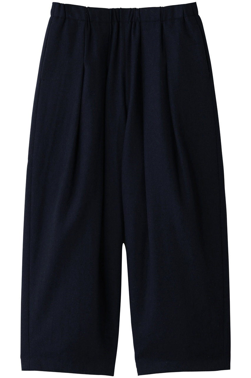 mizuiro ind tuck wide PT パンツ (navy, F) ミズイロインド ELLE SHOP