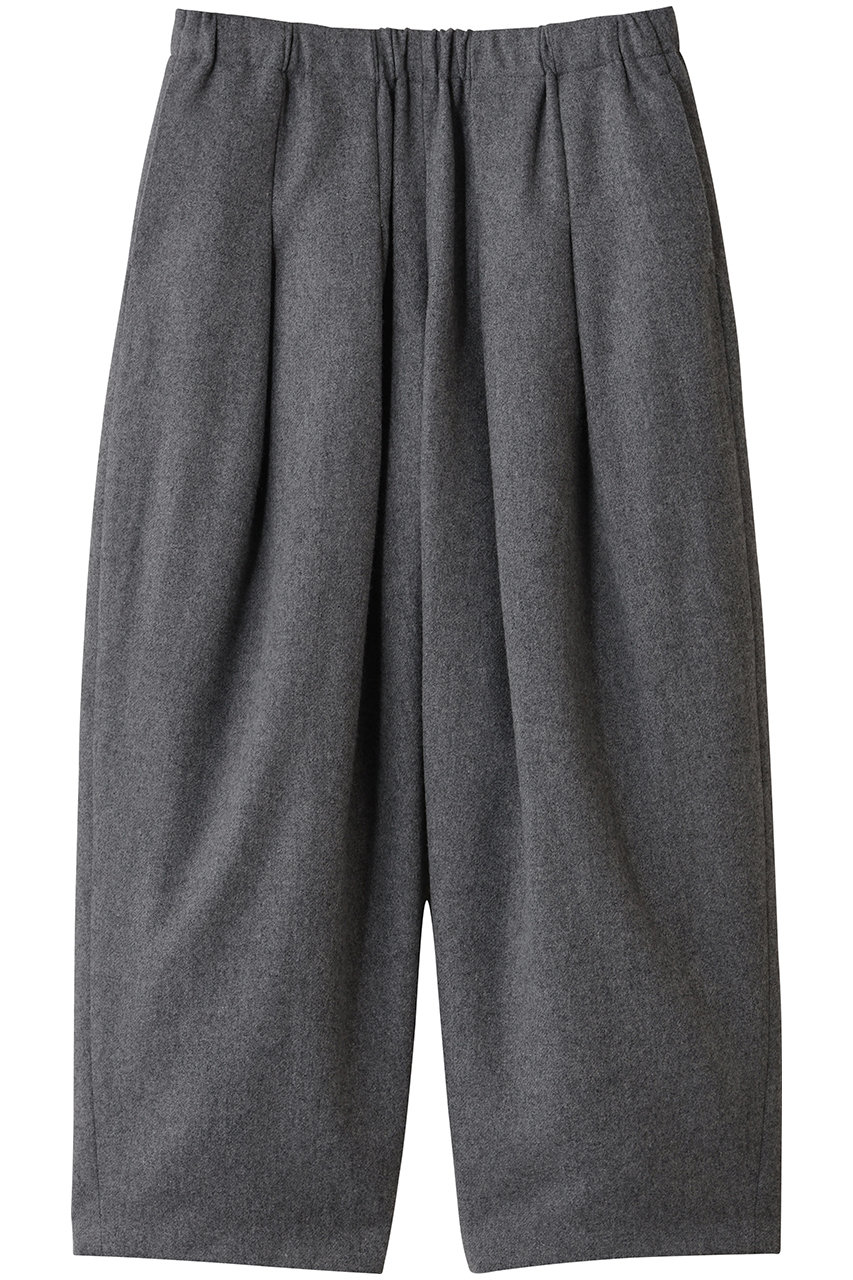 mizuiro ind tuck wide PT パンツ (gray, F) ミズイロインド ELLE SHOP