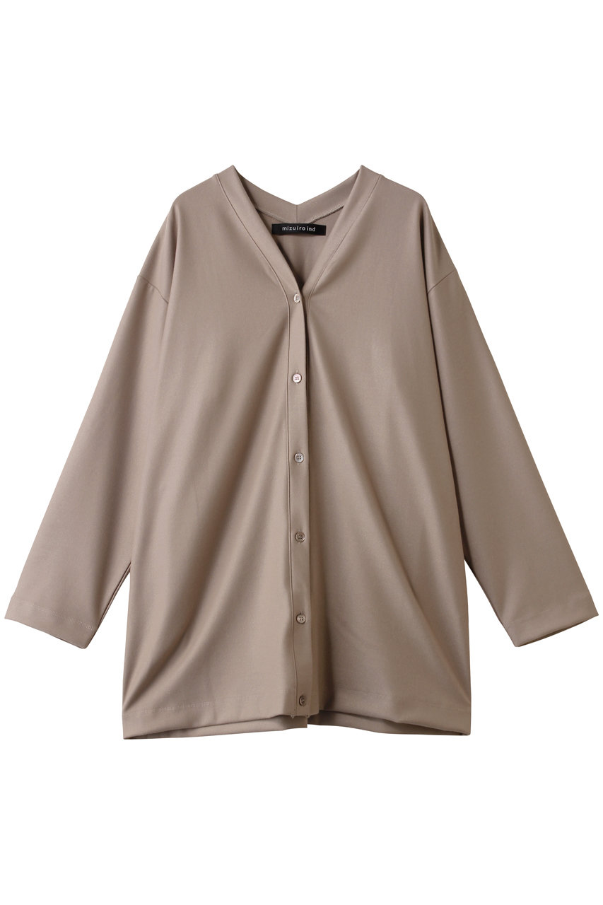ミズイロインド/mizuiro indのVネックカーディガン(beige/4-230059)