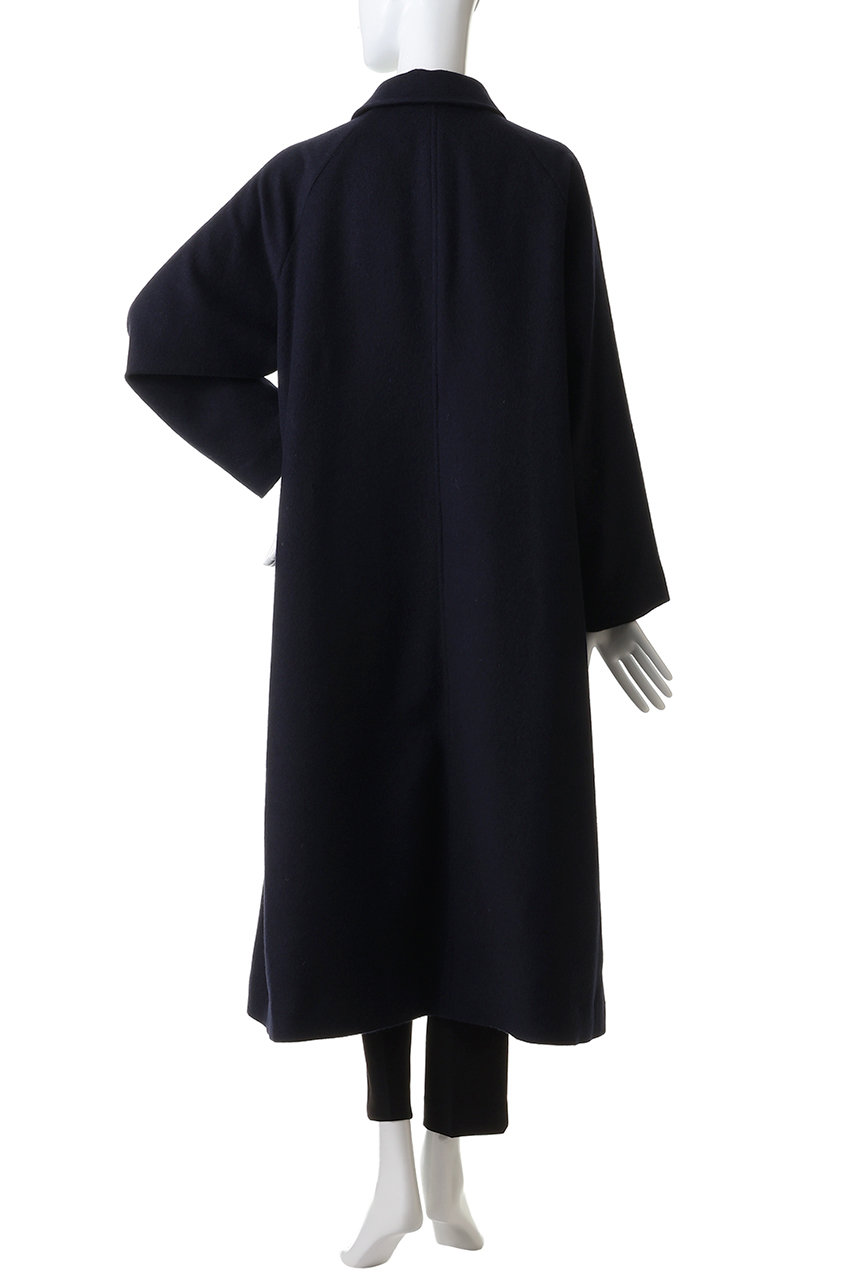 mizuiro ind(ミズイロインド)｜ウール混バルマカーンコート/navy の