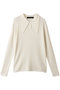 ロングカラーニットポロ ミズイロインド/mizuiro ind ivory