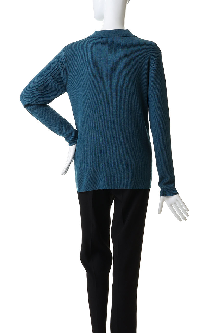 mizuiro ind(ミズイロインド)｜long collar knit Polo ポロニット/l