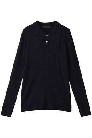 ミズイロインド/mizuiro indのlong collar knit Polo ポロニット(110300/110301)