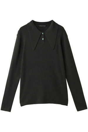 ミズイロインド/mizuiro indのlong collar knit Polo ポロニット(110300/110301)