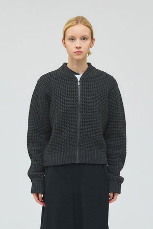 ミズイロインド/mizuiro indのワッフルジップブルゾン(110800/110802)