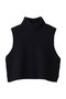 ワッフルハイネックベスト ミズイロインド/mizuiro ind navy