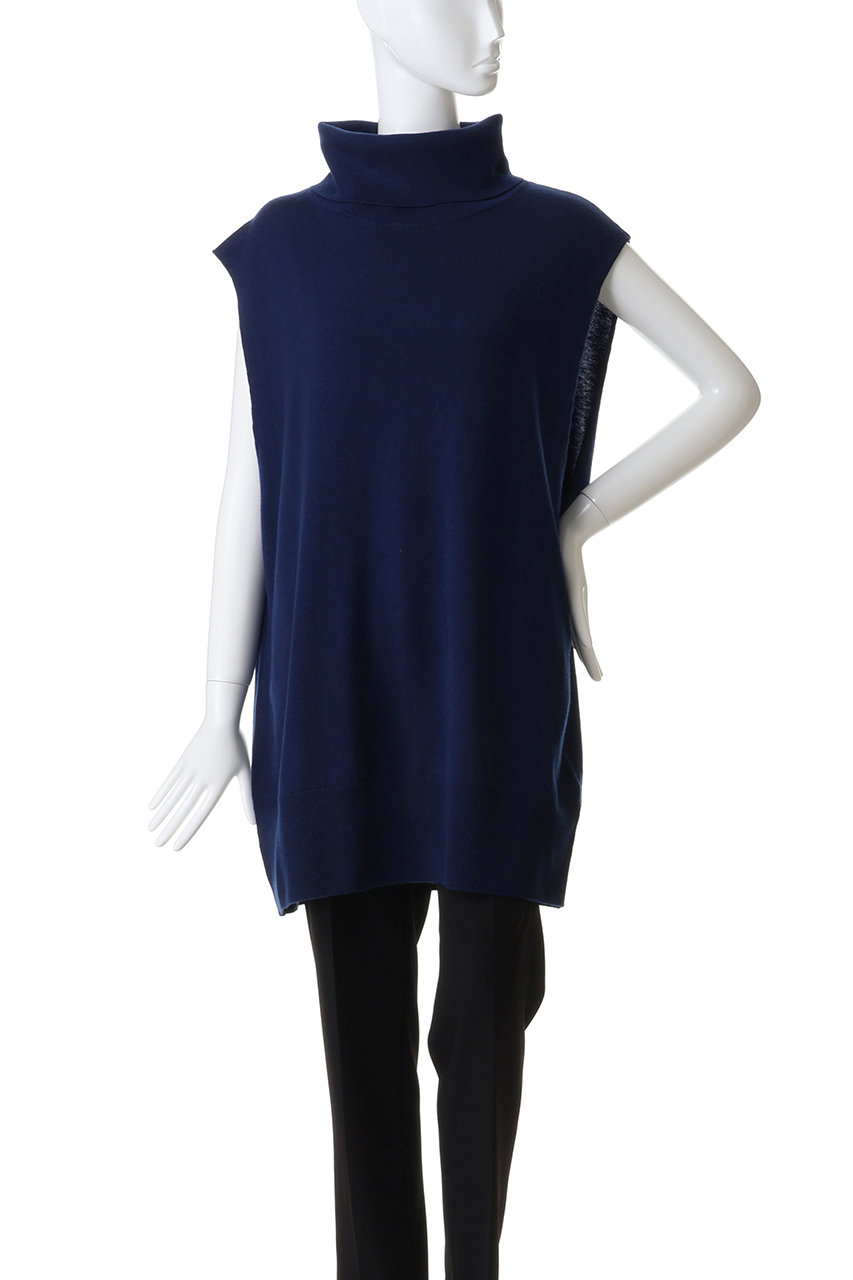 mizuiro ind(ミズイロインド)｜リブハイネックベスト/off white の通販