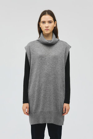 ミズイロインド/mizuiro indのrib high neck vest ベスト(110300/110301)