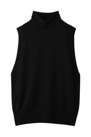 ミズイロインド/mizuiro indのrib high neck vest ベスト(110300/110301)