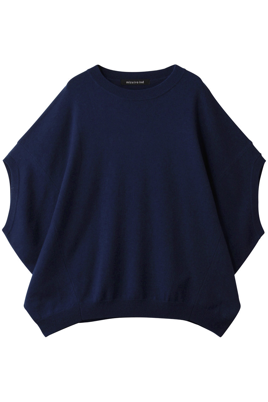 ミズイロインド/mizuiro indのコクーンワイドベスト(blue/4-220104)