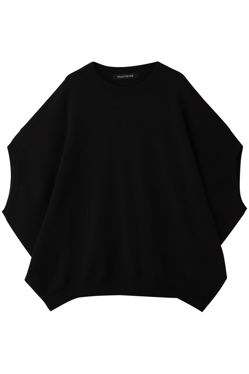 ミズイロインド/mizuiro indのコクーンワイドベスト(black/4-220104)