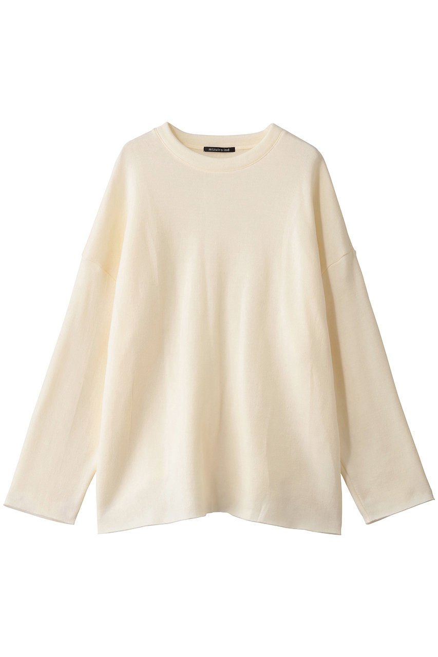 ミズイロインド/mizuiro indのパイルロングスリーブプルオーバー(ivory/4-210031)