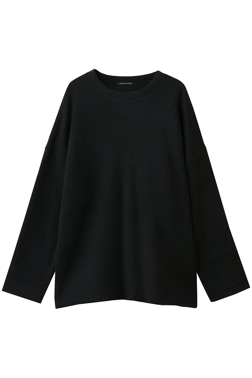 ミズイロインド/mizuiro indの【予約販売】パイルロングスリーブプルオーバー(black/4-210031)