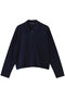 襟付きジップカーディガン ミズイロインド/mizuiro ind navy