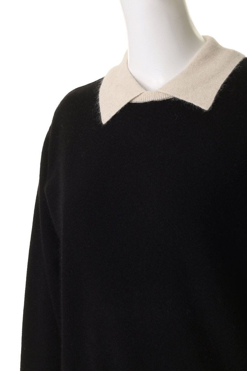 mizuiro ind(ミズイロインド)｜ハイゲージ襟付きプルオーバー/off