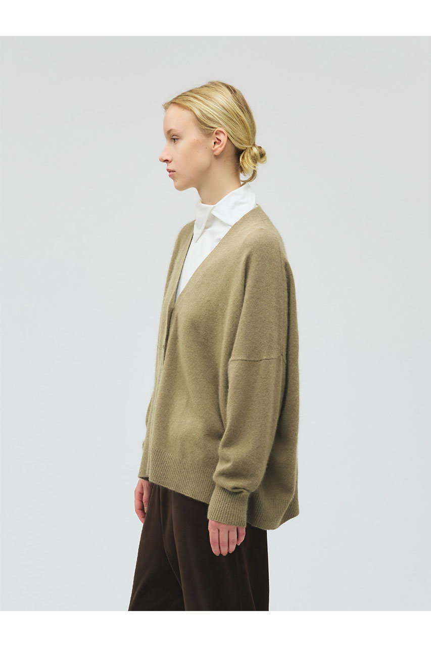 mizuiro ind(ミズイロインド)｜Vネックカーディガン/beige の通販