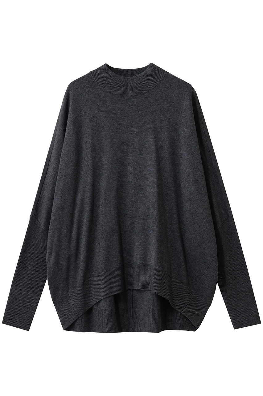 ミズイロインド/mizuiro indのコクーンリブスリーブプルオーバー(c.gray/4-220106)