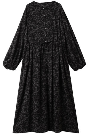 ミズイロインド/mizuiro indのフラワープリントシャツワンピース(110500/110503)