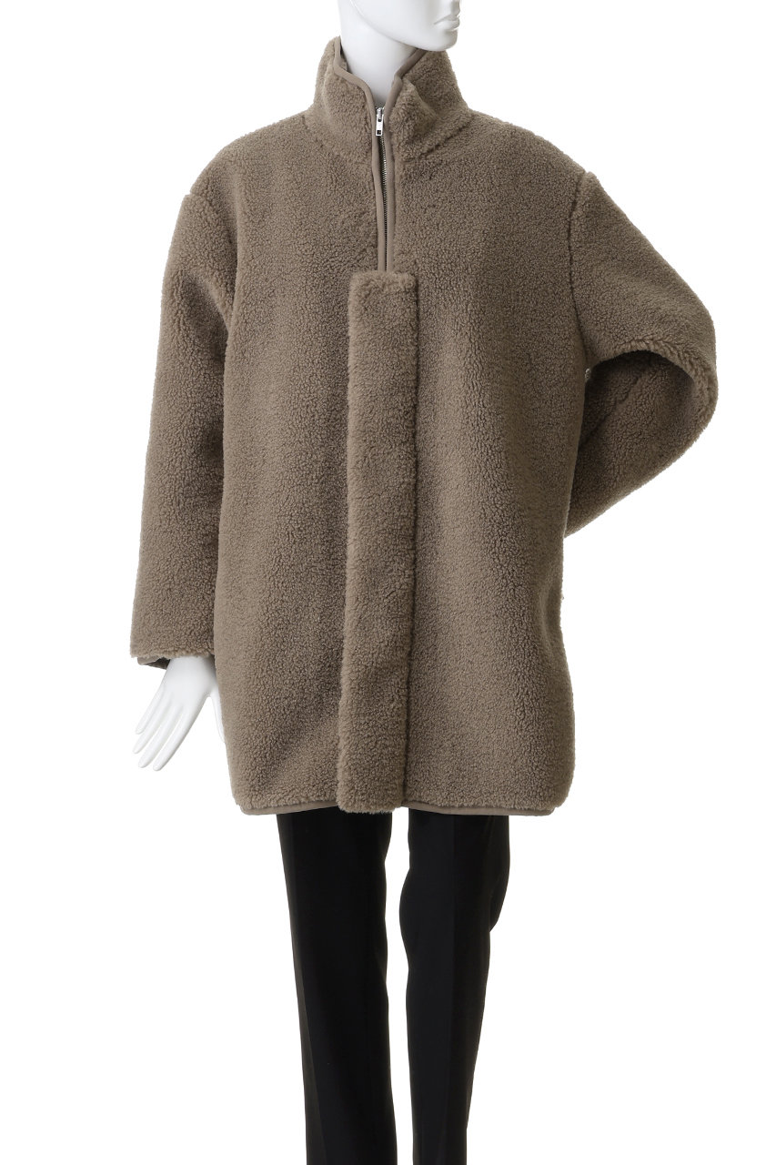 mizuiro ind(ミズイロインド)｜ボアブルゾン/beige の通販｜ELLESHOP