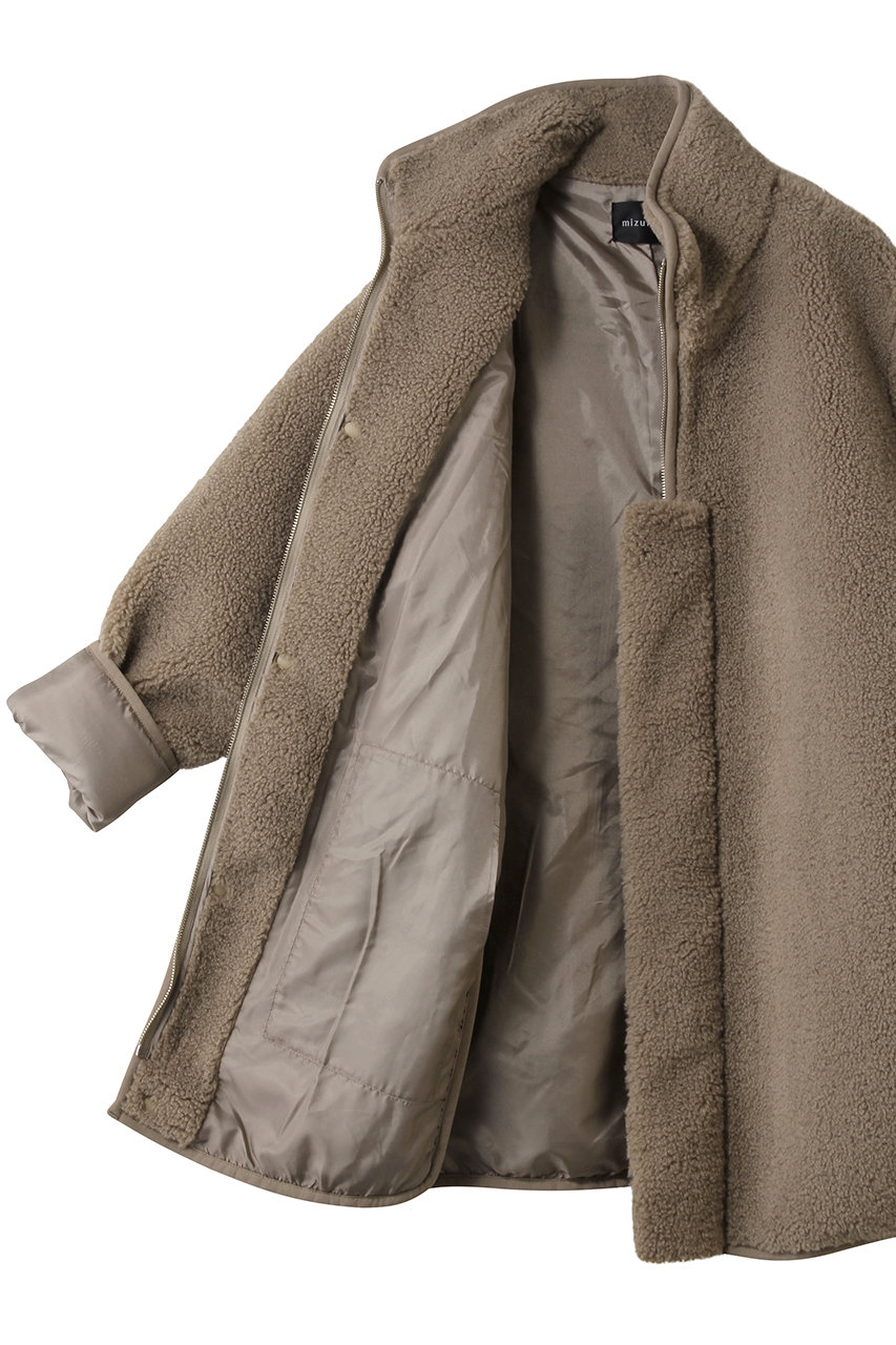 mizuiro ind(ミズイロインド)｜ボアブルゾン/beige の通販｜ELLESHOP