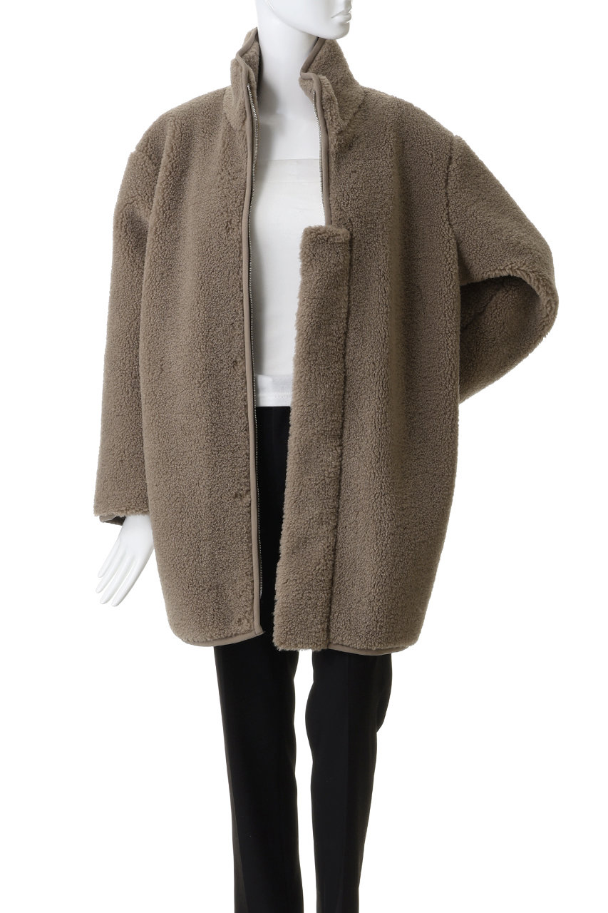 mizuiro ind(ミズイロインド)｜ボアブルゾン/beige の通販｜ELLESHOP