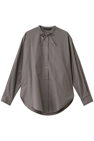 ミズイロインド/mizuiro indのリボンタイロングシャツ(110400/110403)