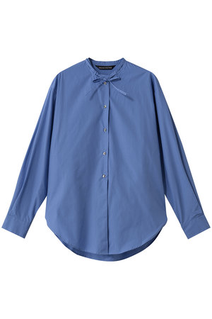 ミズイロインド/mizuiro indのリボンタイロングシャツ(110400/110403)