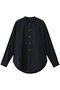 リボンタイロングシャツ ミズイロインド/mizuiro ind navy