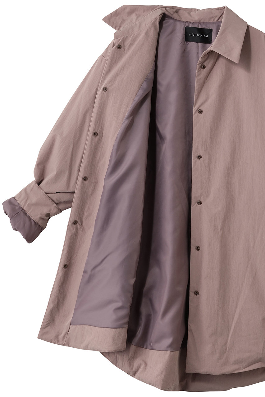 mizuiro ind(ミズイロインド)｜ワイドパディングシャツジャケット/off