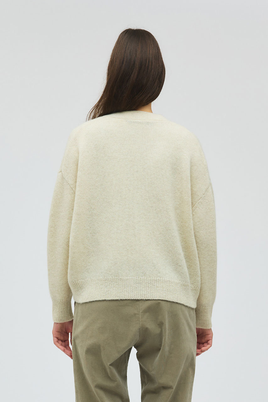 mizuiro ind(ミズイロインド)｜MG/Vネックワイドカーディガン/kinari